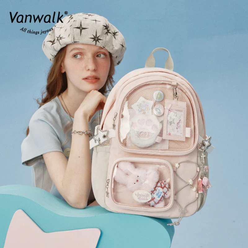 Vanwalk Multiple Pockets Happy Band backpack V2908 - Image 3
