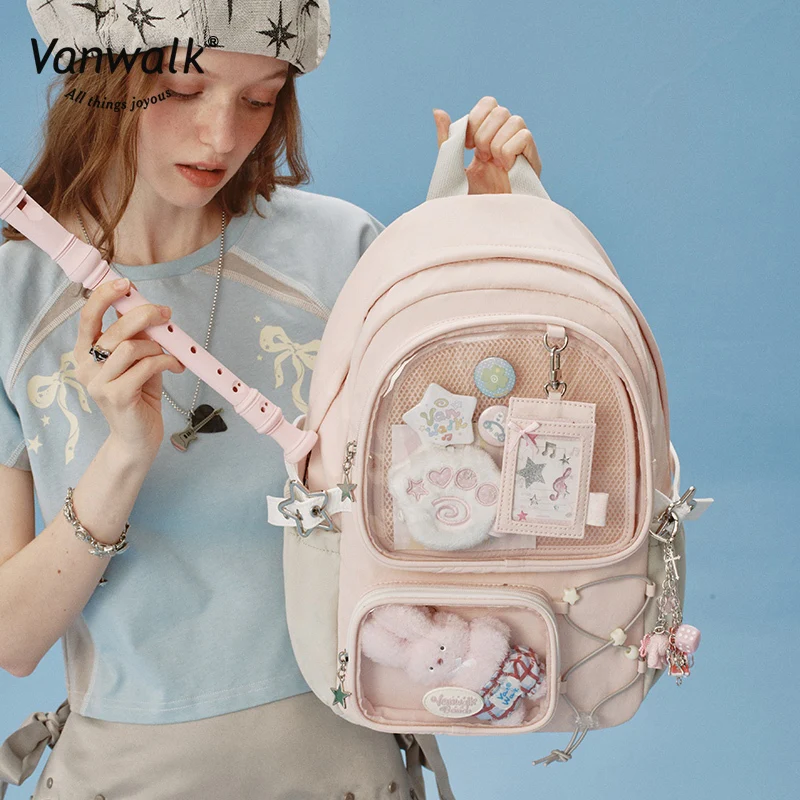 Vanwalk Multiple Pockets Happy Band backpack V2908 - Image 4