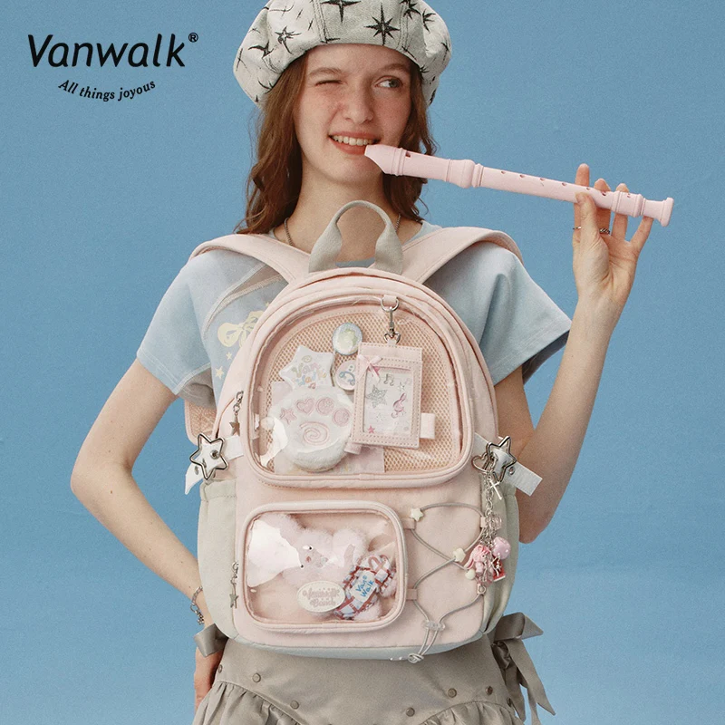 Vanwalk Multiple Pockets Happy Band backpack V2908 - Image 5