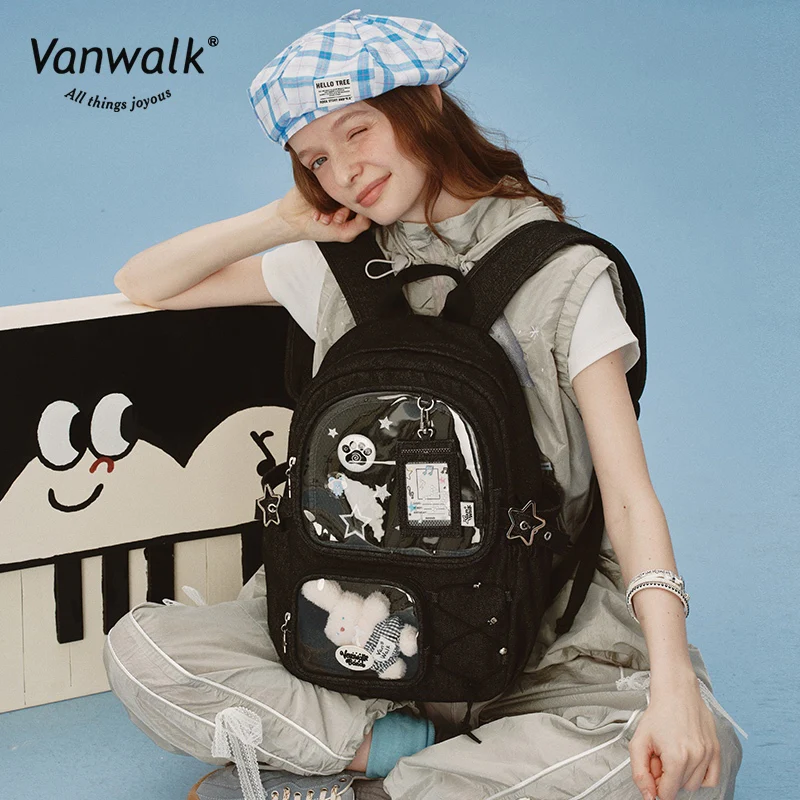 Vanwalk Multiple Pockets Happy Band backpack V2908 - Image 6