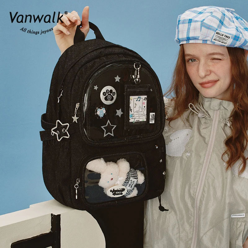 Vanwalk Multiple Pockets Happy Band backpack V2908 - Image 7