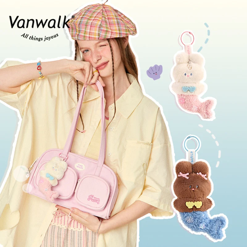 Vanwalk Bubble Island Niche Rabbit Mermaid Plush Doll Pendant Bag K522 - Image 2