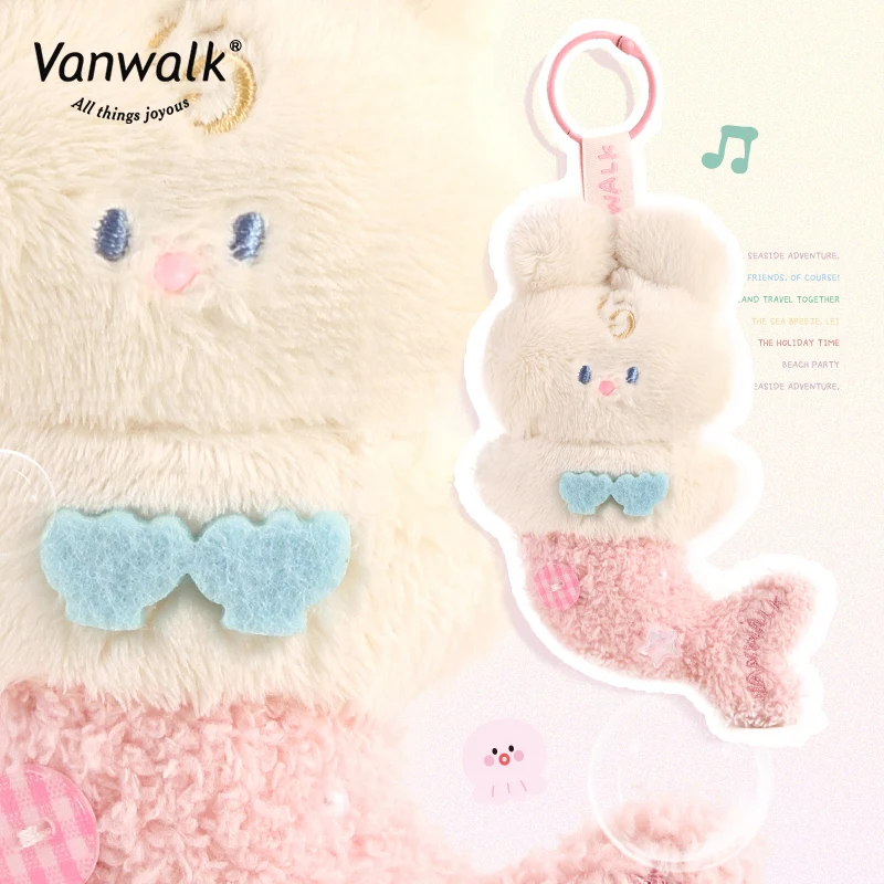Vanwalk Bubble Island Niche Rabbit Mermaid Plush Doll Pendant Bag K522 - Image 3