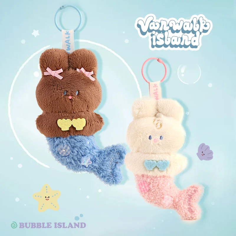 Vanwalk Bubble Island Niche Rabbit Mermaid Plush Doll Pendant Bag K522 - Image 5