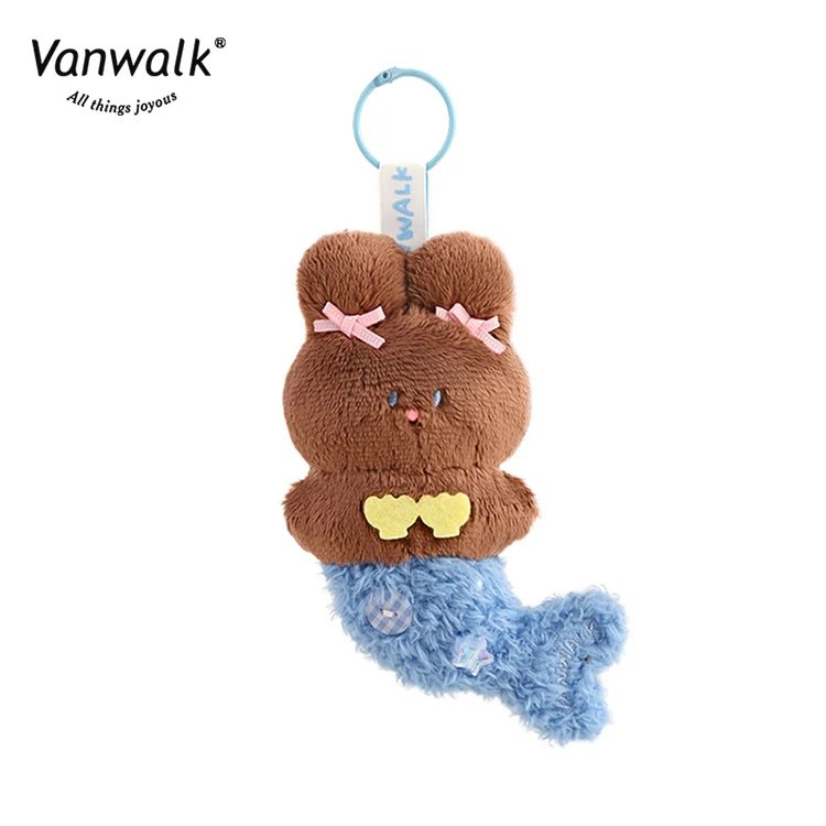 Vanwalk Bubble Island Niche Rabbit Mermaid Plush Doll Pendant Bag K522 - Image 6