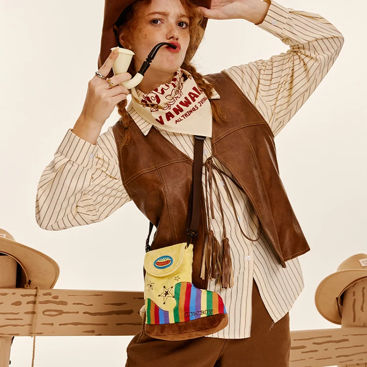 Vanwalk Cute Design Denim Crossbody Bag K412 - Image 3