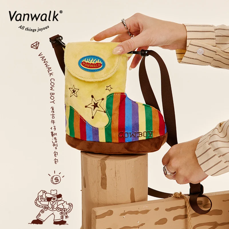 Vanwalk Cute Design Denim Crossbody Bag K412 - Image 5