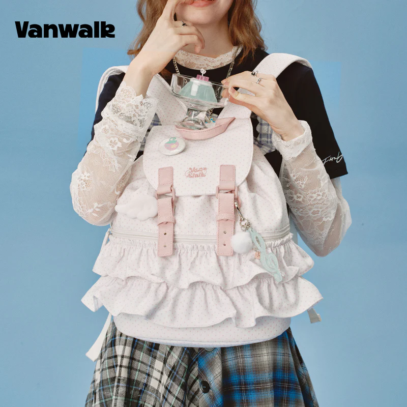 VANWALK Cute Design Lovely Note Student Backpack v2904 - Image 4