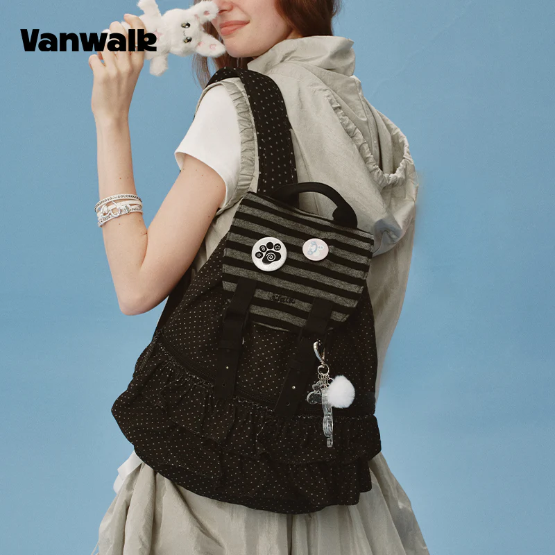 VANWALK Cute Design Lovely Note Student Backpack v2904 - Image 5