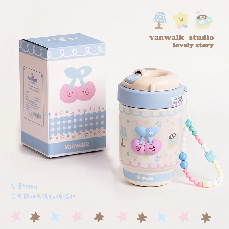 VANWALK Glutinous Rice Ball Series Adorable Cherry Cup K629 - Image 2