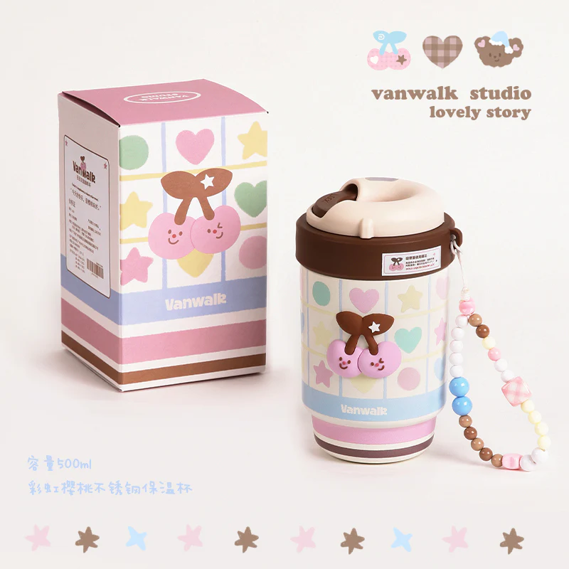 VANWALK Glutinous Rice Ball Series Adorable Cherry Cup K629 - Image 3