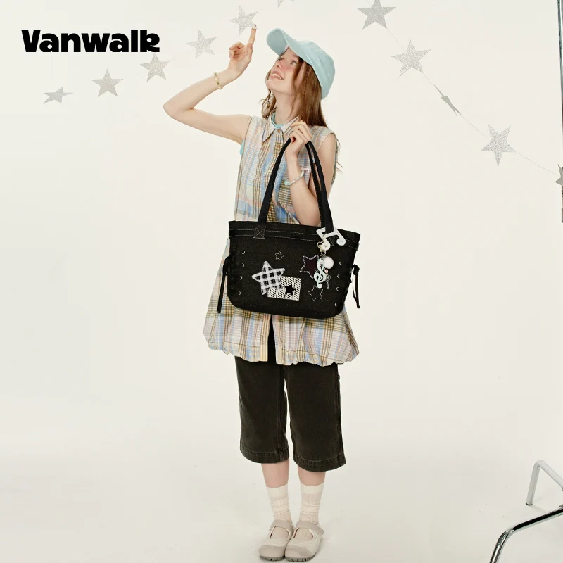VANWALK Handheld Account Large Capacity Shoulder Tote Bag V2915 - Image 5