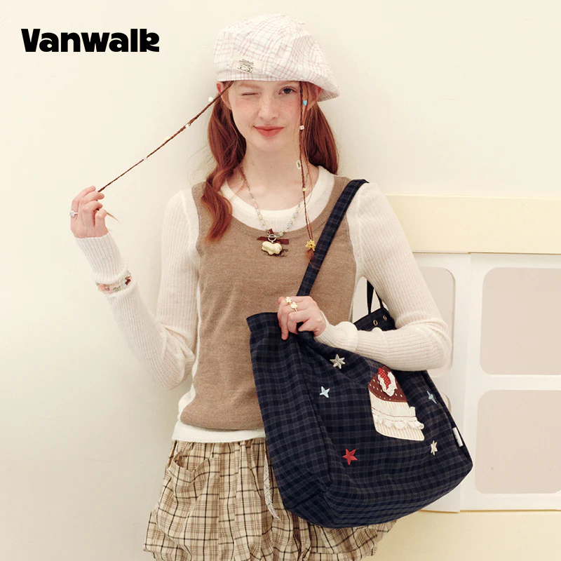 vanwalk Large Capacity Planner House Series Shoulder Bag v3018 - Image 4