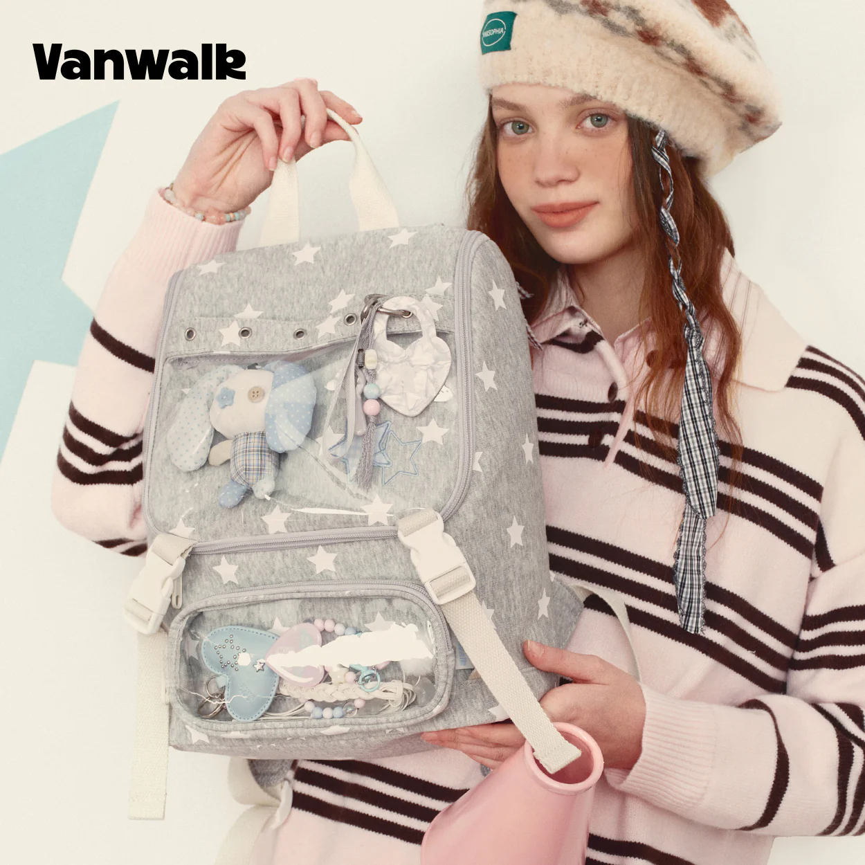 Vanwalk Multiple Pockets January Lucky Pony Series backpack V3007 - Image 3