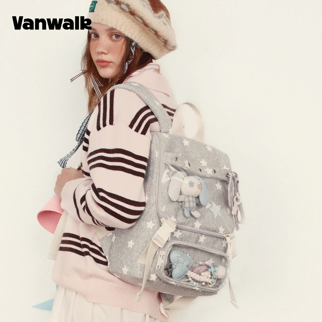 Vanwalk Multiple Pockets January Lucky Pony Series backpack V3007 - Image 4