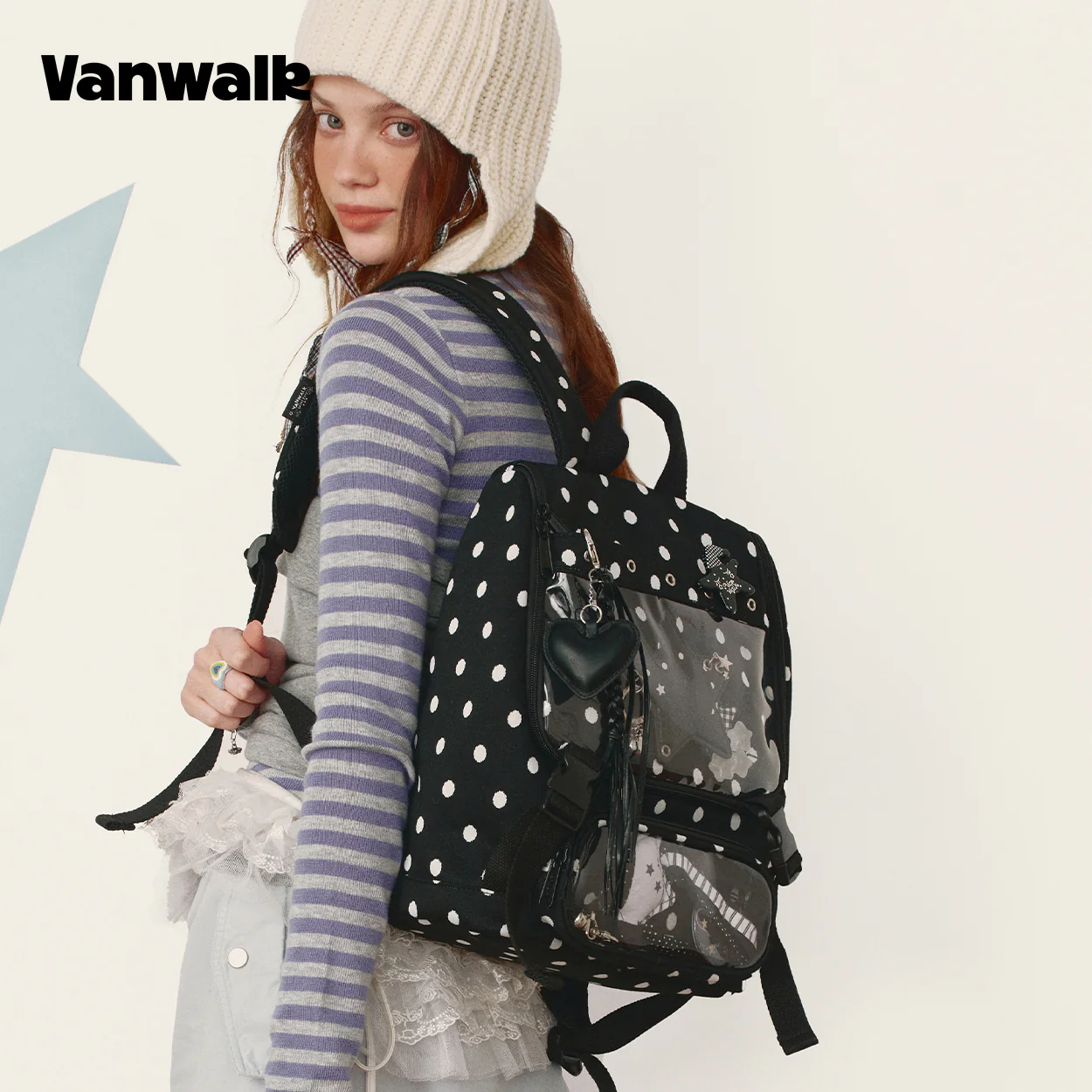 Vanwalk Multiple Pockets January Lucky Pony Series backpack V3007 - Image 6
