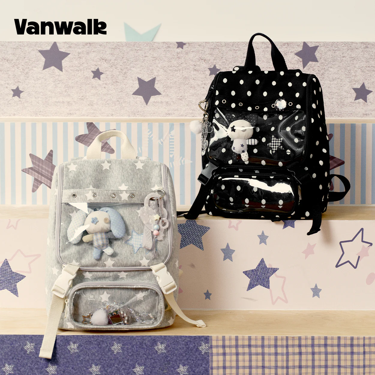 Vanwalk Multiple Pockets January Lucky Pony Series backpack V3007 - Image 8