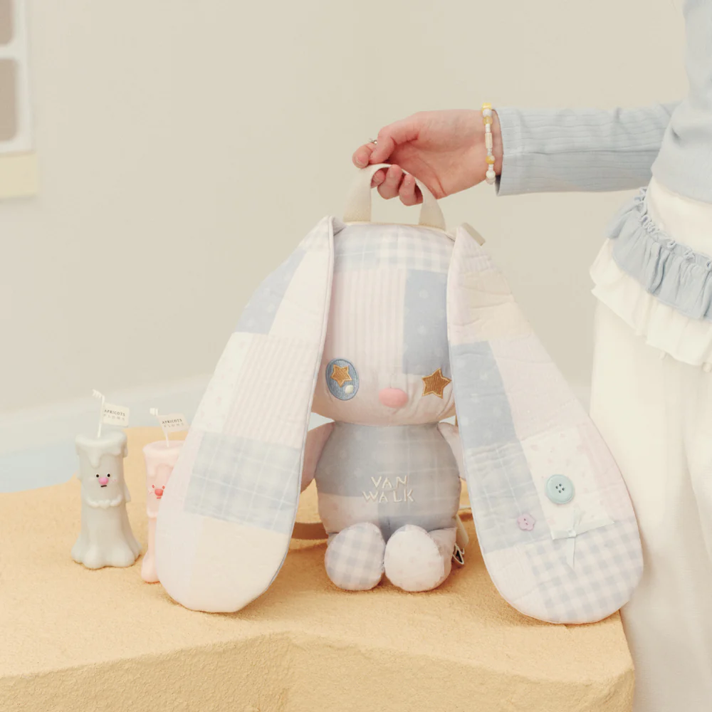 VANWALK Planner House Series Cute Patchwork Lop-eared Rabbit Backpack v3028 - Image 5