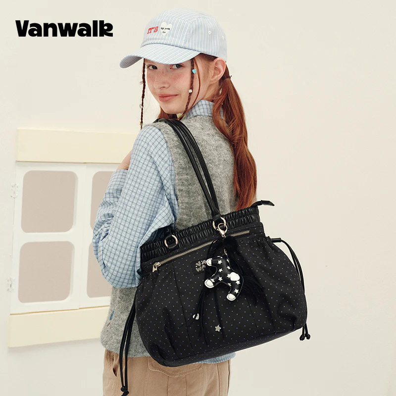 VANWALK Planner House Stylish Drawstring Tote Bag v3003 - Image 3