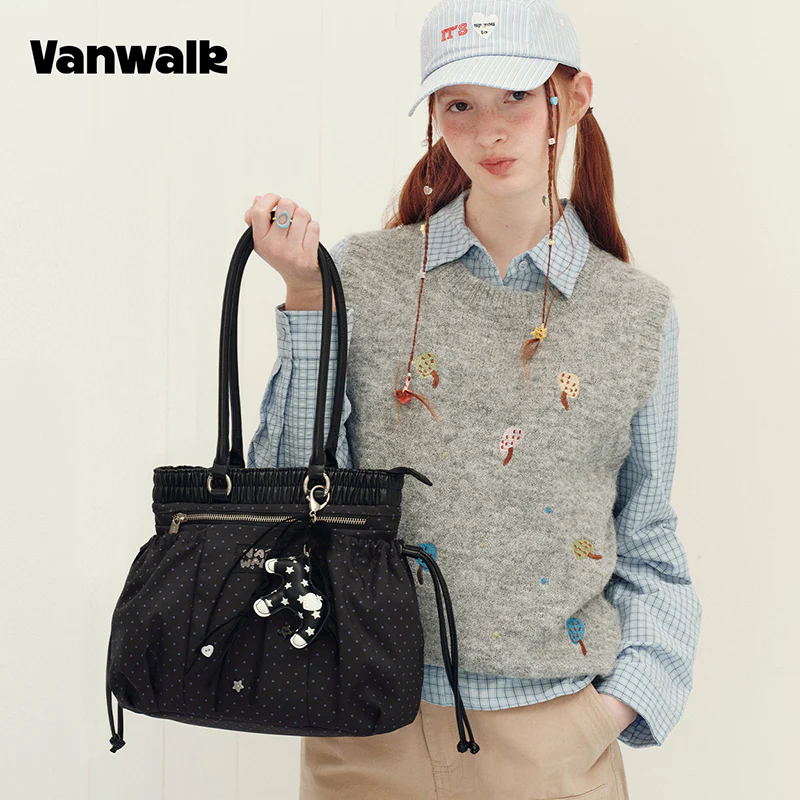 VANWALK Planner House Stylish Drawstring Tote Bag v3003 - Image 4
