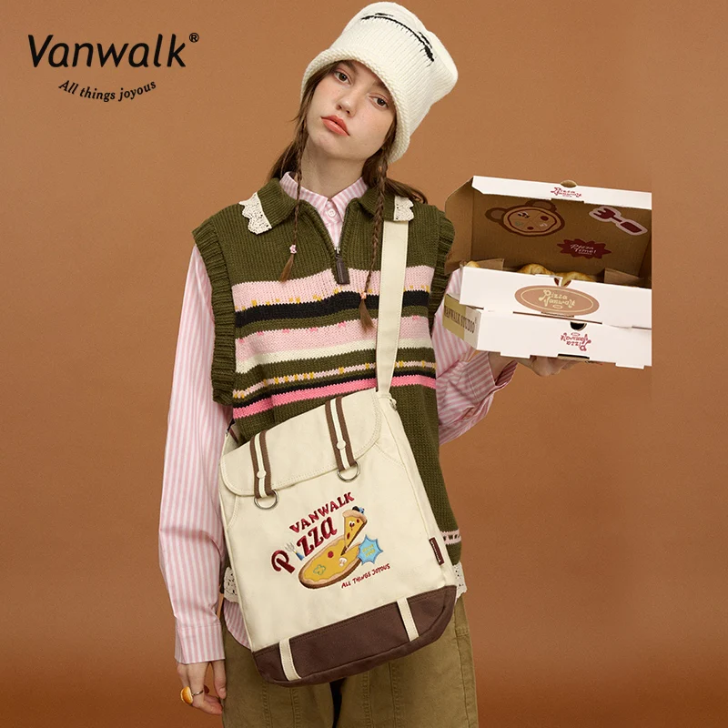 Vanwalk Lightweight Pizza Crossbody Bag V2859