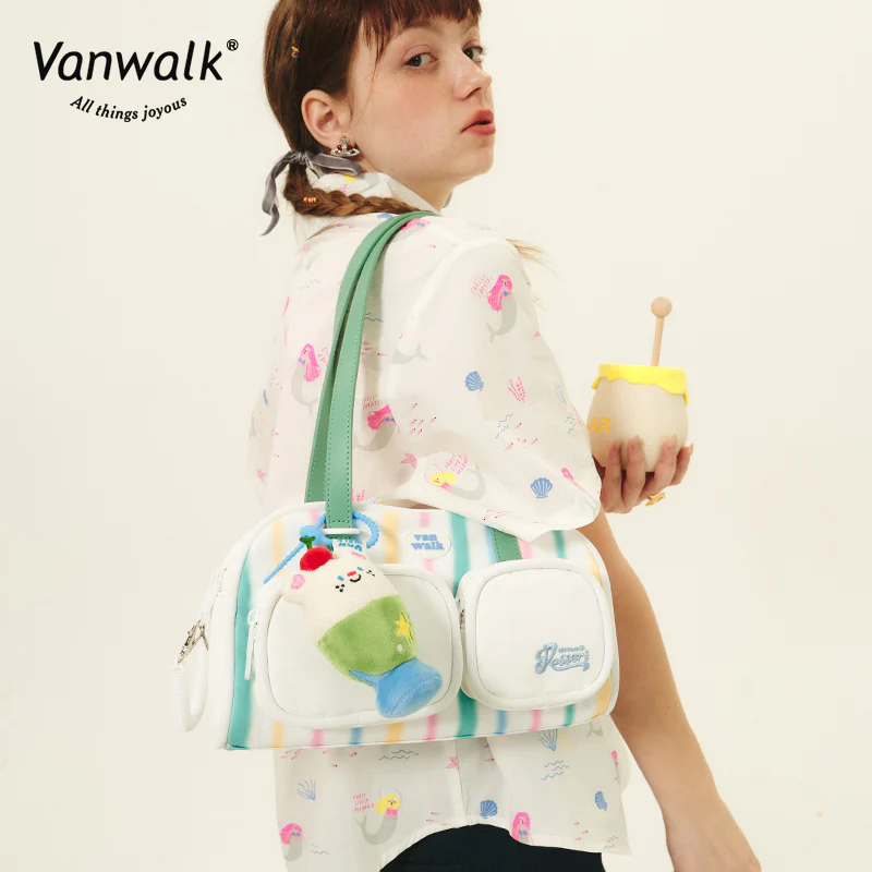 Vanwalk Water-Resistant Summer Afternoon Tea Shoulder Bag V2629 - Image 3