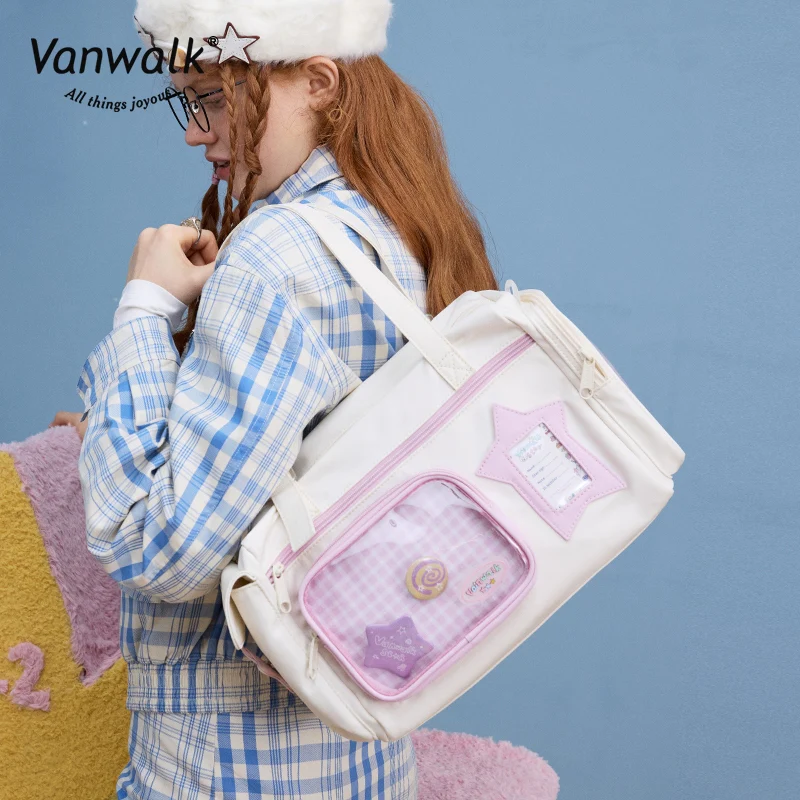 Vanwalk Water-Resistant Multi-Pockets Lucky Star Crossbody Bag V2887 - Image 3