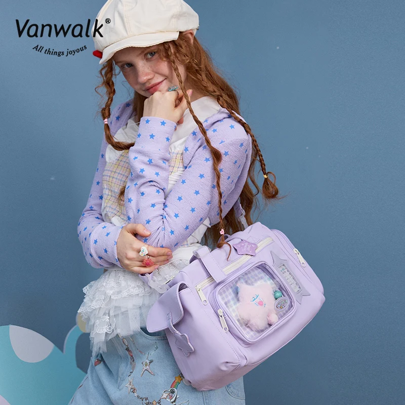 Vanwalk Water-Resistant Multi-Pockets Lucky Star Crossbody Bag V2887 - Image 4