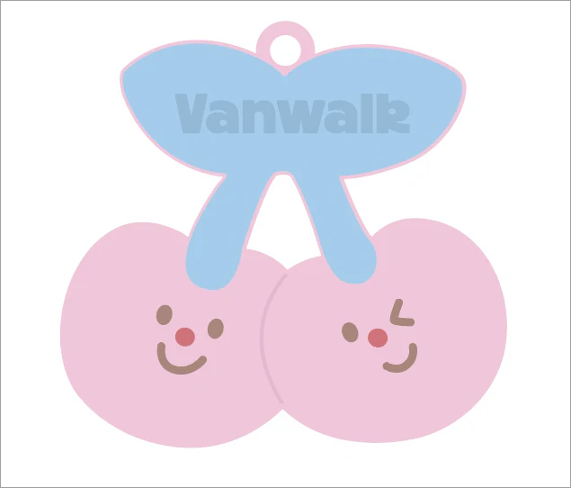 Vanwalk Happy Cherry Charm Design Bag Pendants W1142 - Image 2